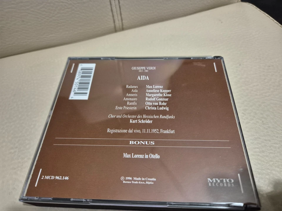 MYTO RECORDS  CD  AIDA K.Schröder Frankfurt 1952 - Bild 2 von 2