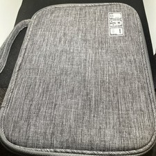 Digital Storage Bag Cable Travel Electronic Carry Case Power Bank Gray 1372