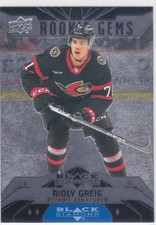 2023/24 UD..RIDLY GREIG..BLACK DIAMOND..ROOKIE GEMS..TRIPLE..# BD-40..SENATORS