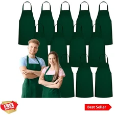 12 Pack Unisex Chef Aprons – Kitchen Essential for BBQ, Work, or Service