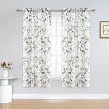 Rod Pocket Curtains for Living Room, Room Darkening Thermal Insulated Window ...