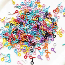 200 Pcs Screw Eye Pins Colorful Craft Hooks for Jewelry Making DIY Projects Sets