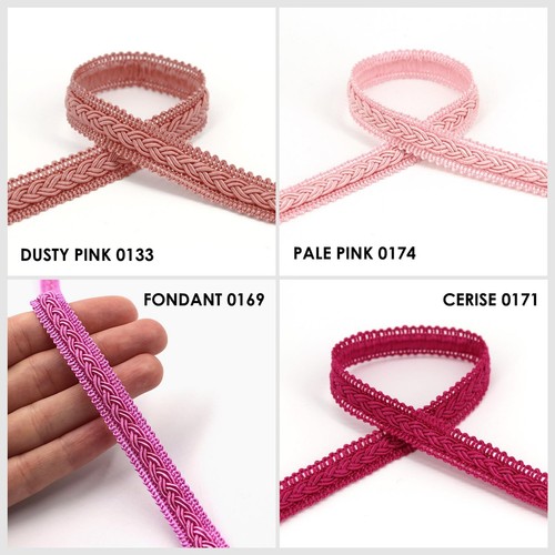 Gimp Braid With Small Plait 12mm x1m - 9844 - Available In 41 Variants - Picture 9 of 51