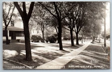 RPPC Shadow Time Upper Broadway Spring Valley Minnesota Real Photo Postcard O1G