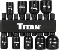 Titan Tools 9-Piece Metric Magnetic Nut Driver Set (16297)
