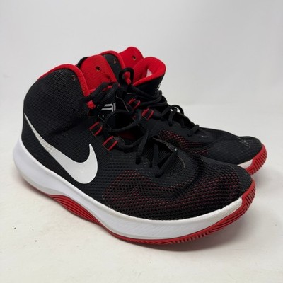 Nike Air Precision Mens 10.5 Basketball Shoes Black Red White 898452-006 Mid Top
