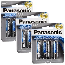 12 x Panasonic AA Batteries Super Heavy Duty Power Carbon Zinc Double A Battery
