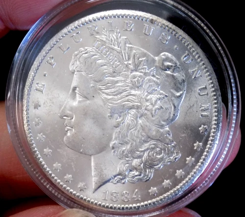MORGAN SILVER DOLLAR 1884 CC GEM BU MS++++++ BLAZING SPL HIGH GADE PQ!!