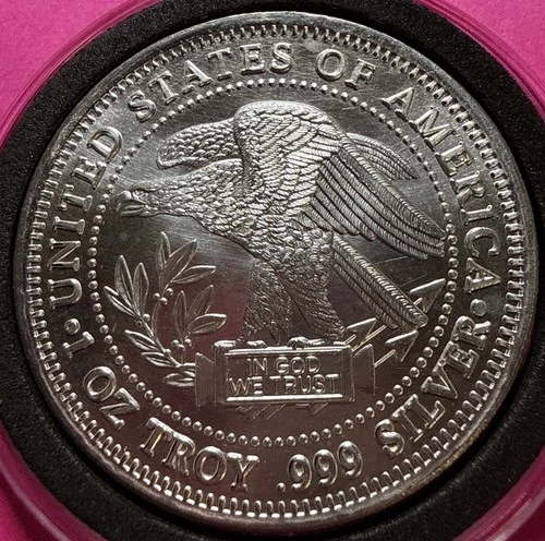 1 oz NWMT Walking Eagle Silver Trade Unit Eagle In God We Trust  .999 Fine NICE