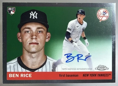 2025 Topps Chrome Platinum Anniversary Ben Rice Auto RC Yankees