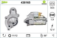 Valeo 438165 Anlasser Starter FüR CitroËN DS Passend FüR Fiat Opel Peugeot