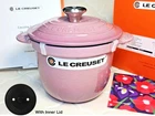 Le Creuset Mauve pink Rice Pot 18cm 2.25Qt Cocotte Every W/ Inner Lid Cast Iron