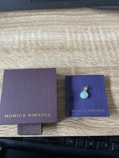 Monica Vinader Siren Bezel Gemstone Small Amazonite Pendant