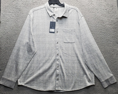 VRST Shirt Men 2XL Multi Plaid Flannel Moisture Wicking Stretch Collar Button Up