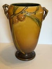 Rare Vintage ROSEVILLE PINE CONE Art Pottery 11" Vase Brown 709-10 1930’s
