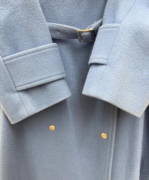 Ameri                    BELT FLARE LONG COAT blue - image 5