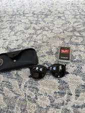 Ray-Ban Sunglasses Polished Black Tinted Dark Green RB 4378 601/71 with Case