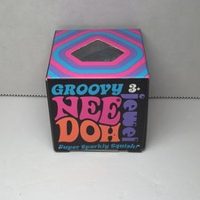 NeeDoh Groovy Jewel Super Sparky Squish - Blue w/Glitter - Sensory Fidget Toy
