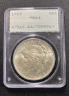 1923 US Silver $1 Peace Dollar PCGS MS64 Gen 1.2 Rattler Holder