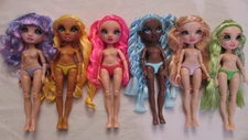 Doll Lot F 6 Nude Rainbow High Sunny Priscilla Robin Victoria Jade Violet Vinyl