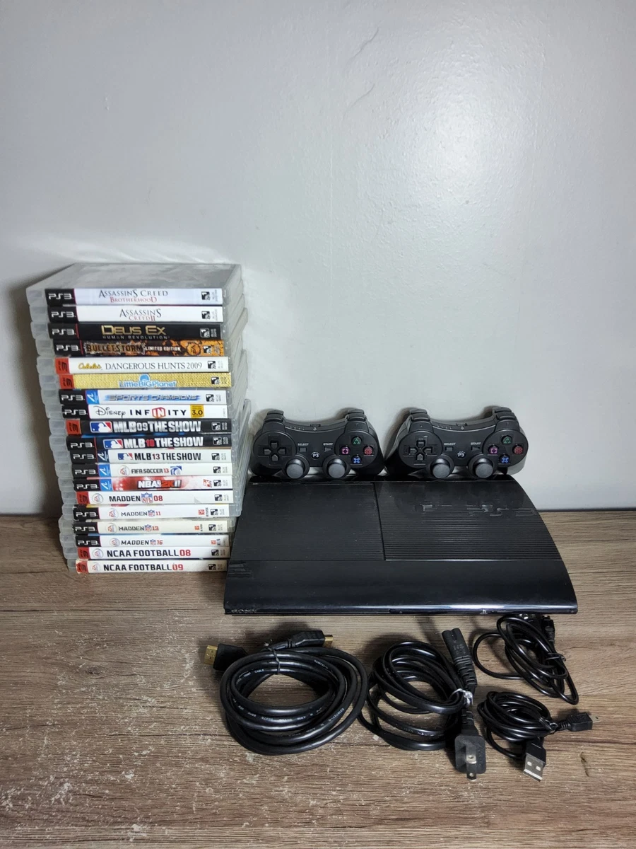 25+ Sony PlayStation 3 - Super Slim Black Video Game Consoles for