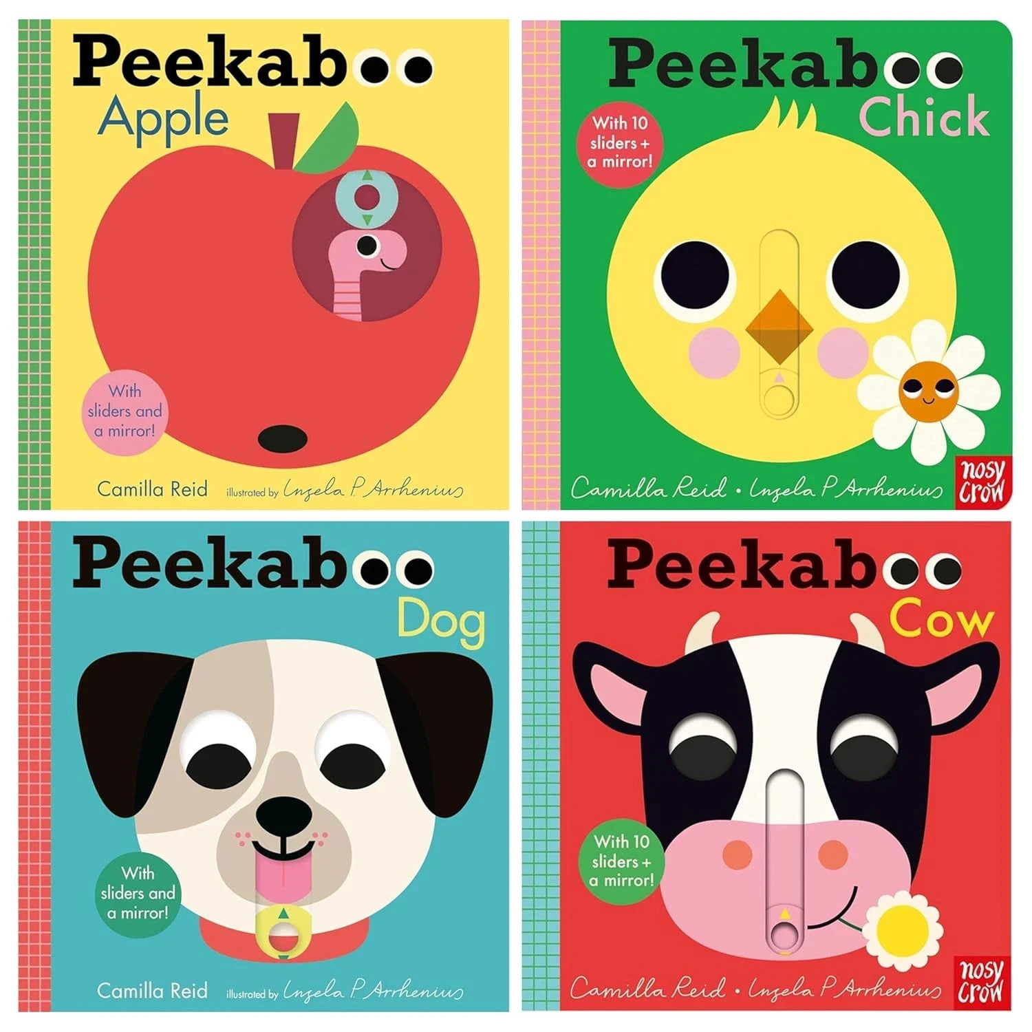 Peekaboo: Apple, Chick, Dog & Cow by Camilla Reid 4 Books Set - Ages 0-5 - BB - Image 3