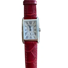 Longines Dolce Vita Women's Watch Stainless Steel Quartz Red Alligator Leather