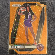 2024 PANINI PRIZM WNBA 144 RICKEA JACKSON ORANGE VELOCITY image variation RC