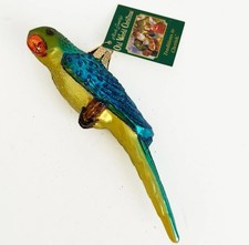 VTG 2004 Old World Christmas Parakeet Glass Ornament Retired OWC New Old Stock