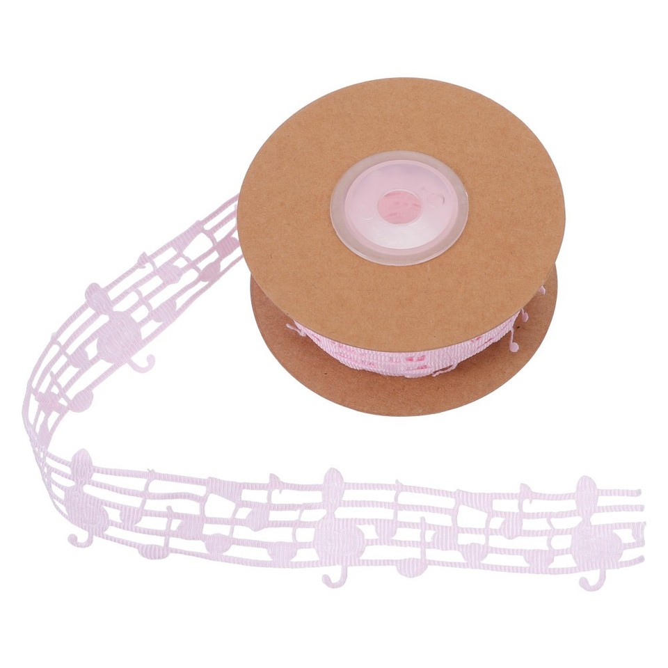 1 Roll Musical Themed Ribbon - 10 Yard Hollow Musical Note Ribbon For ...