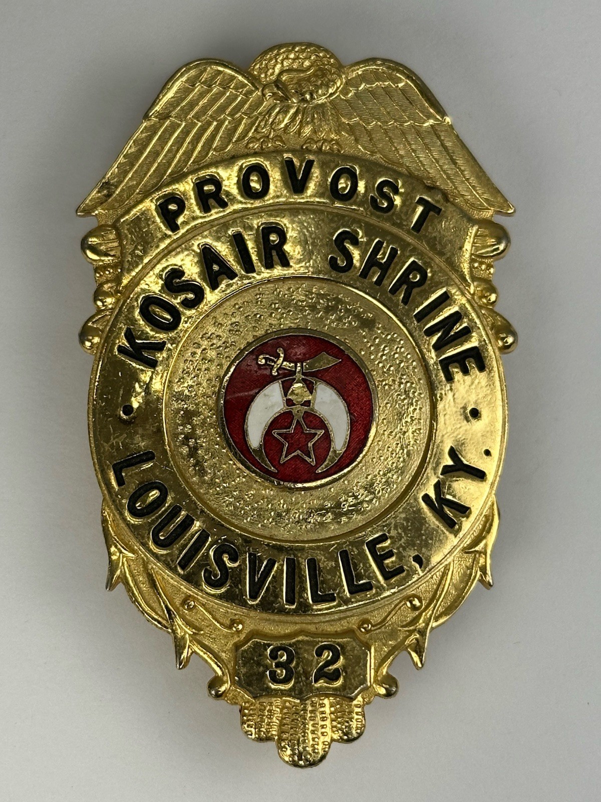 Vintage Kosair Shrine Louisville KY Provost Security Services Guard Badge Enamel