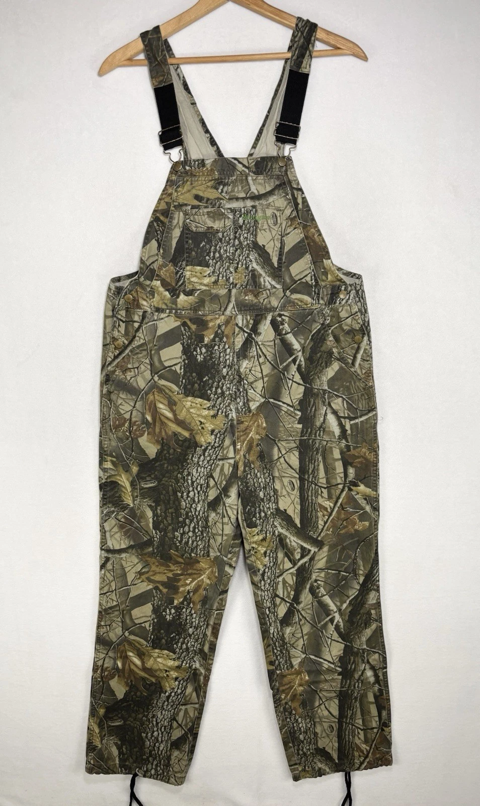 Remington Camo Overalls Mens M Green RealTree Hardwoods Hunting Bibs Outdoor
