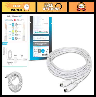 Extension Cable for Philips Hue Lightstrip Plus/Gradient - 25ft Power Connector,