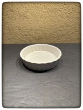 Mini Fluted Cream Brûlée Porcelain Ramekins 3-1/2” Wide 7/8” Tall Set of  Four.