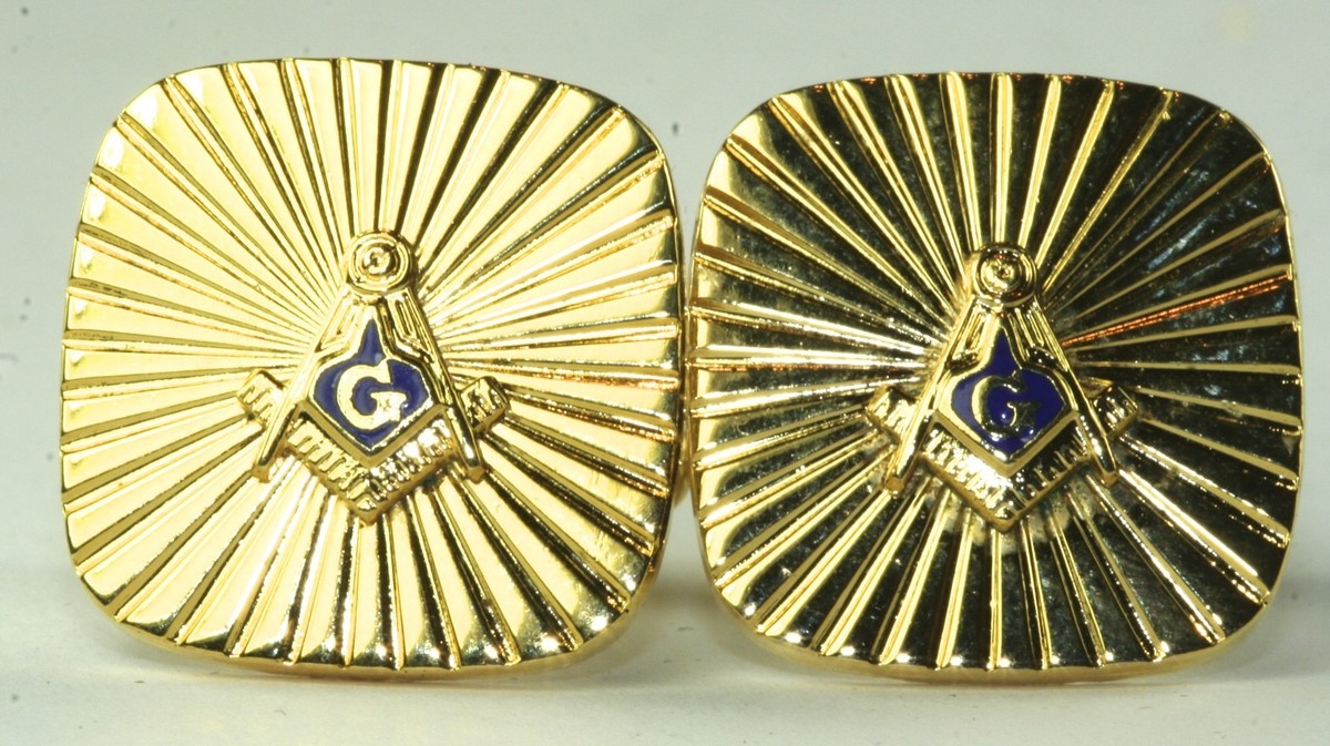 VTG 1950'S ENAMEL MASON MASONIC CUFFLINKS | eBay