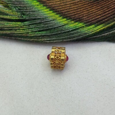 7X5MM 18k Gold Floral Beads Jewelry,  Gemstone For Jewelry Making DIY Craft
