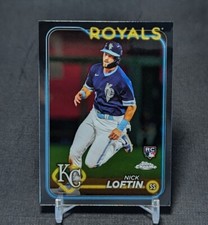 Nick Loftin Rookie RC 2024 Topps Chrome Baseball Card #183 Kansas City Royals. rookie card picture