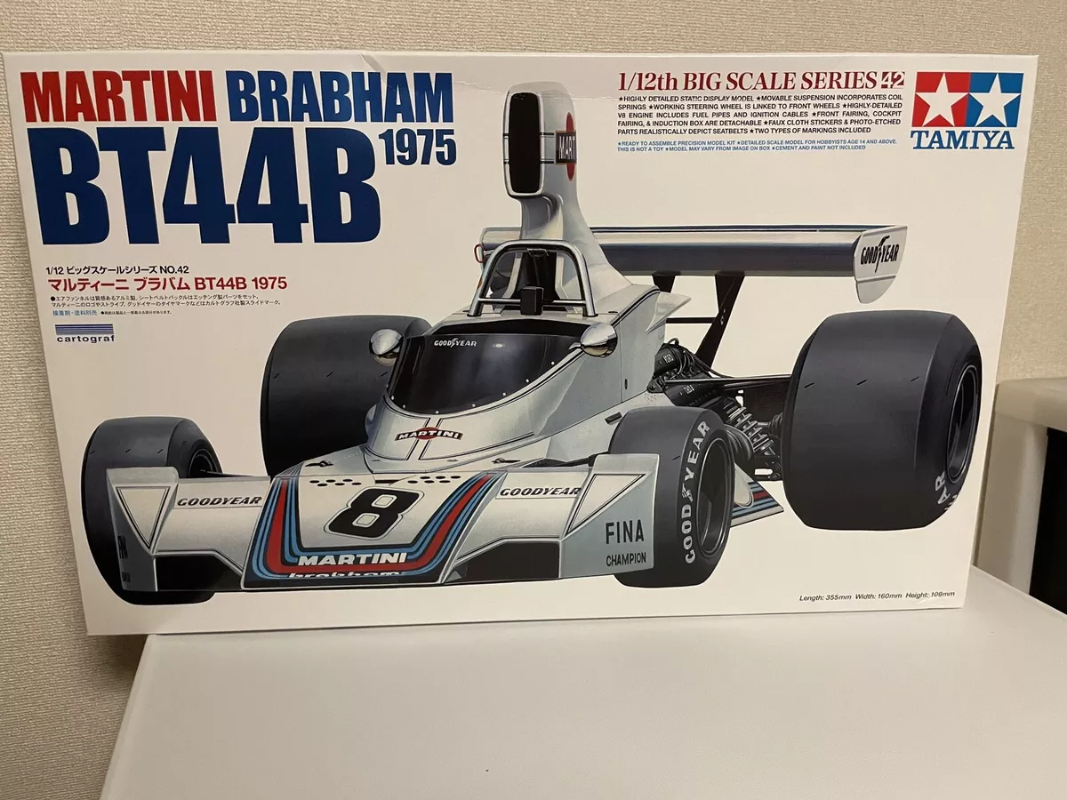 Tamiya 12042 1/12 Scale Model Formula 1 Car Kit Martini Brabham BT44B 1975  NEW