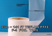 43m 141ft TEFLON PTFE F-4 FOIL TAPE 0.08mmX100mm USSR MILITARY FACTORY PACK