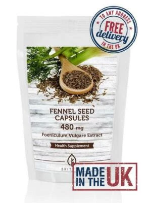 BRITVITS Fennel Seed Extract 480mg Capsules Choose How Many