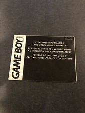 Gameboy precaution Insert