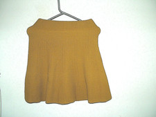Mustard Yellow Skirt 8 Zara skater skirt, stretchy 18 1/2" length textured vgc 