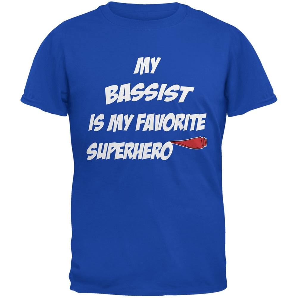 Bassist is My Superhero Royal Adult T-Shirt