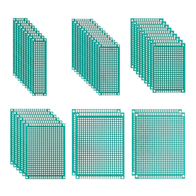 6 Vaules 40 Pcs Double Sided PCB Board Prototype Kit for DIY Soldering with 6 Si