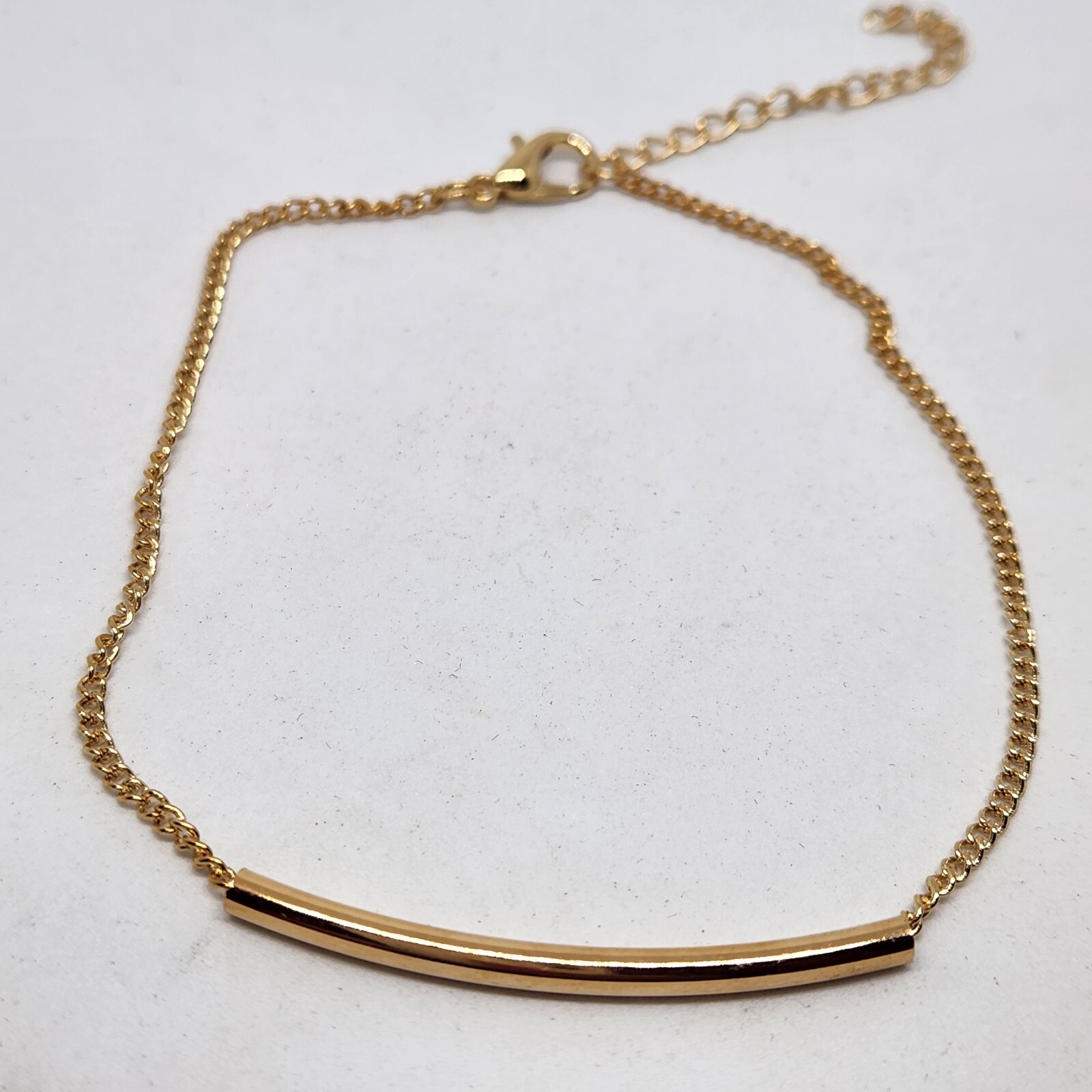 Gold Tone Tube Anklet for Women Fashion Jewelry-image