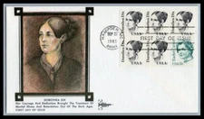 US FDC # 1844 1c Dorothea Dix Gill block + 1  1983, 9p4577