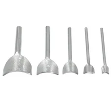 5 Sizes Leather Arch Curve Cutter Craft Strap Belt DIY Arc Flatter Curve End ...