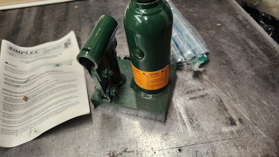 SIMPLEX HJ3A 3 toneladas macaco mecânico hidráulico para garrafa 4,13" curso. NOVO NA CAIXA - Imagem 4 de 4