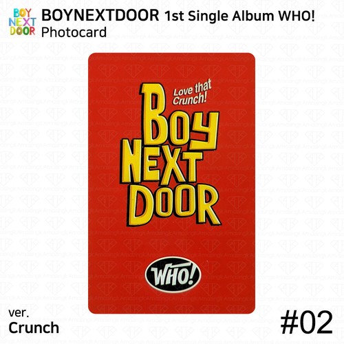 BOYNEXTDOOR 1st Single Album WHO Crunch Ver Who Ver Official Photocard Postcard - Picture 82 of 96