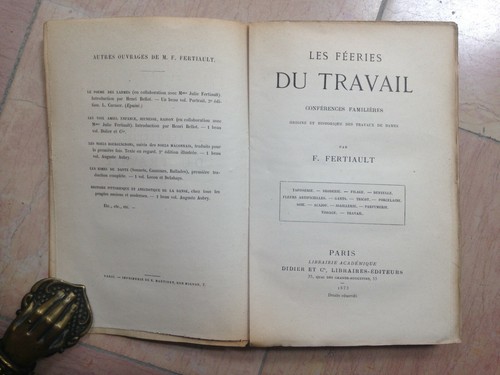 F. Fertiault 1873 Les Féeries Du Travail Lib Académique Perrin et cie